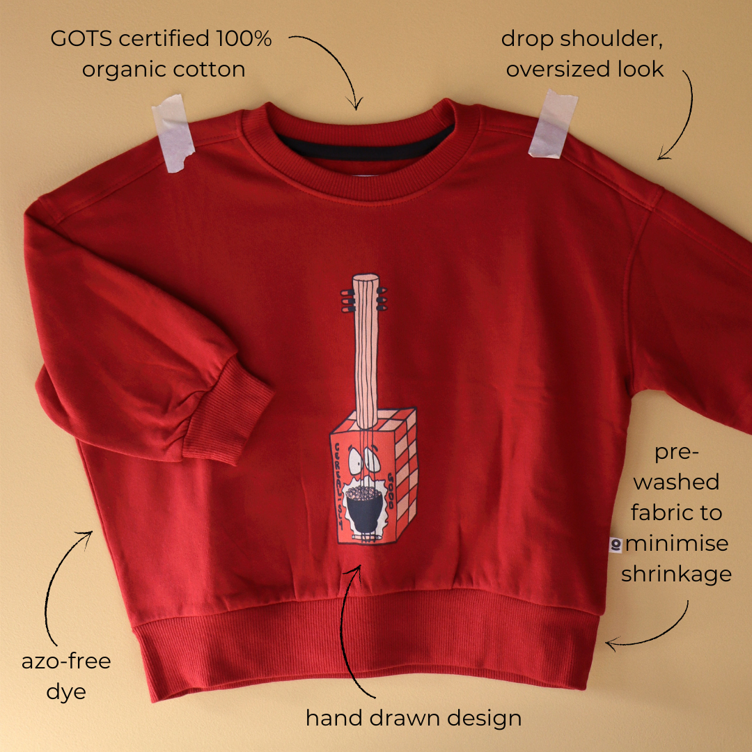 Cereal-sly good guitar organic jumper