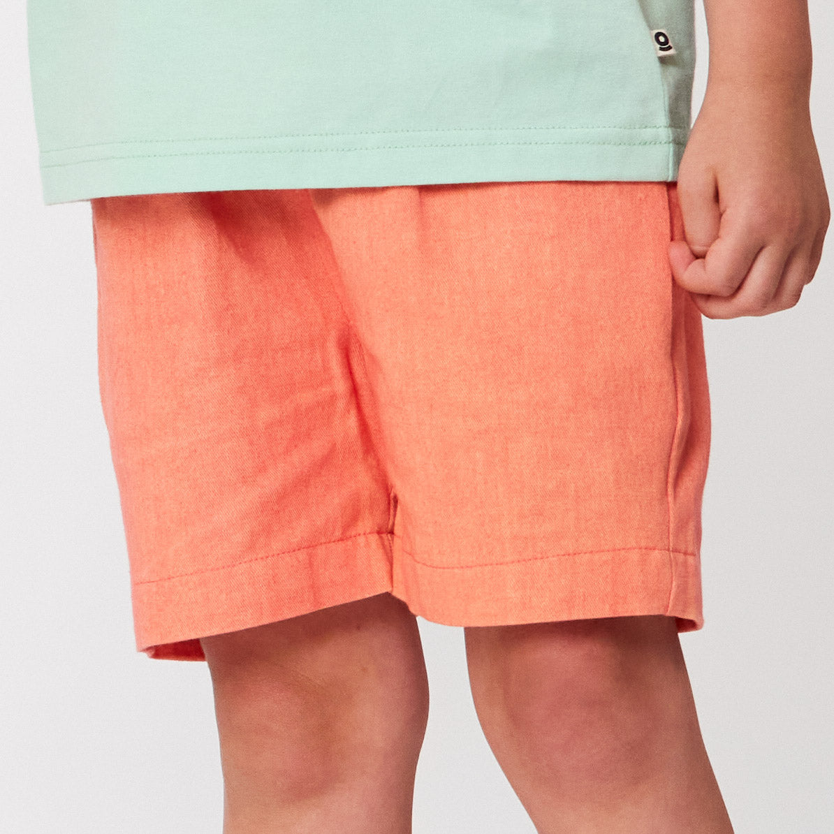"It's all G" shorts in peachy pink - 100% organic cotton, extendable waistband