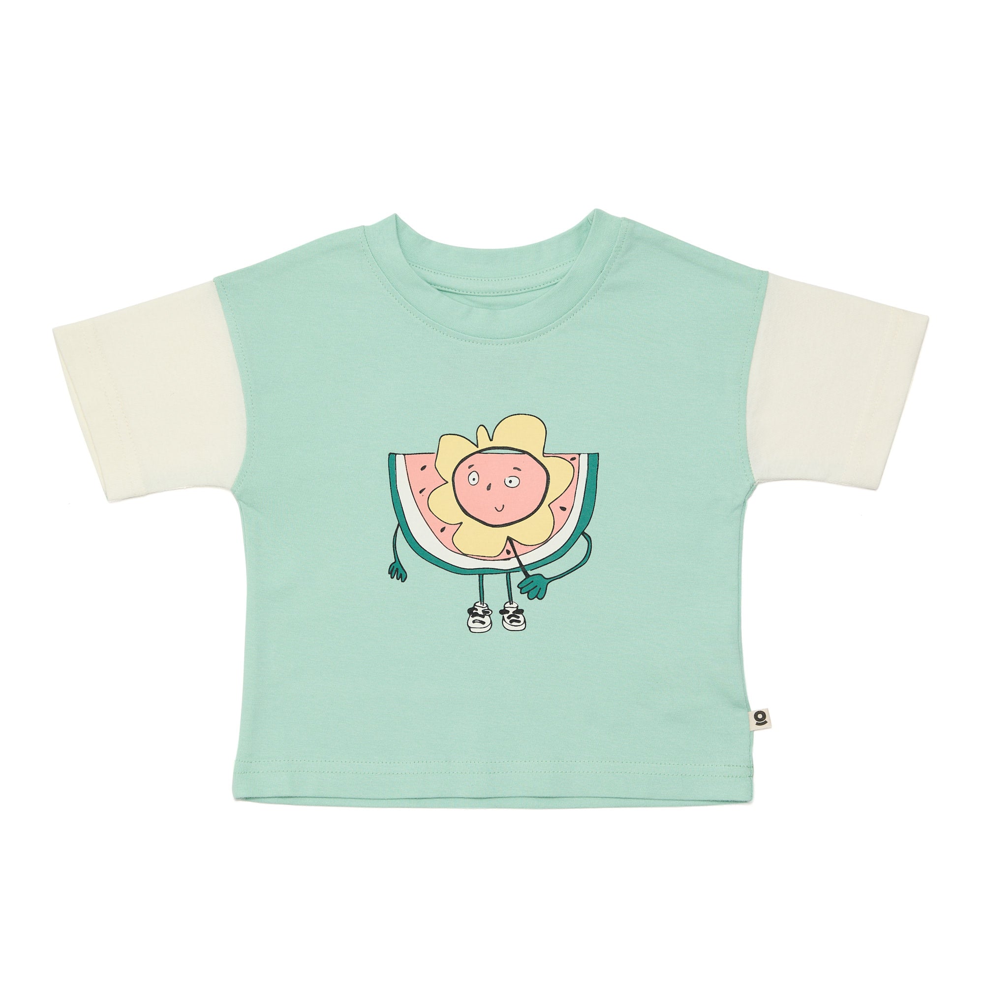 Flower power watermelon - baby and kids t-shirt: GOTS certified 100% organic cotton